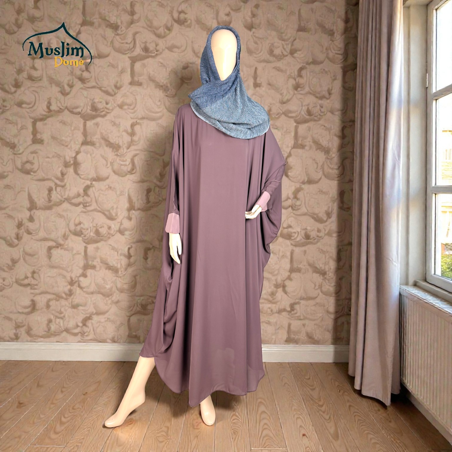 আবায়া – একক কালার, হ্যান্ড কাফ সহ