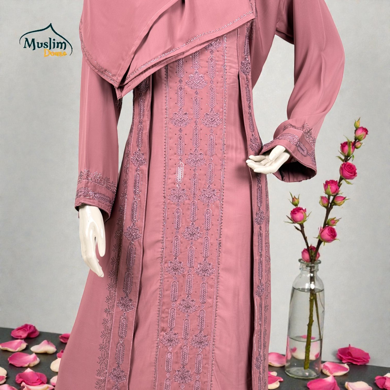 প্রিমিয়াম বোরখা | With Scarf – Dubai Cherry Fabric, Adjustable Belt সহ, koti Design thumbnail 4