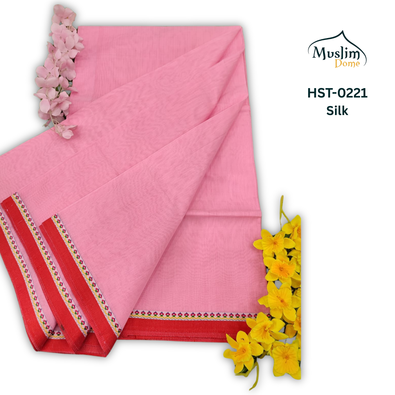 হাফসিল্ক থান শাড়ী – Half Silk Than Saree (13.5 Hands, Traditional Tangail, Solid Color, Blouse Piece Included) | Most Popular Halfsilk Chikon Par Saree