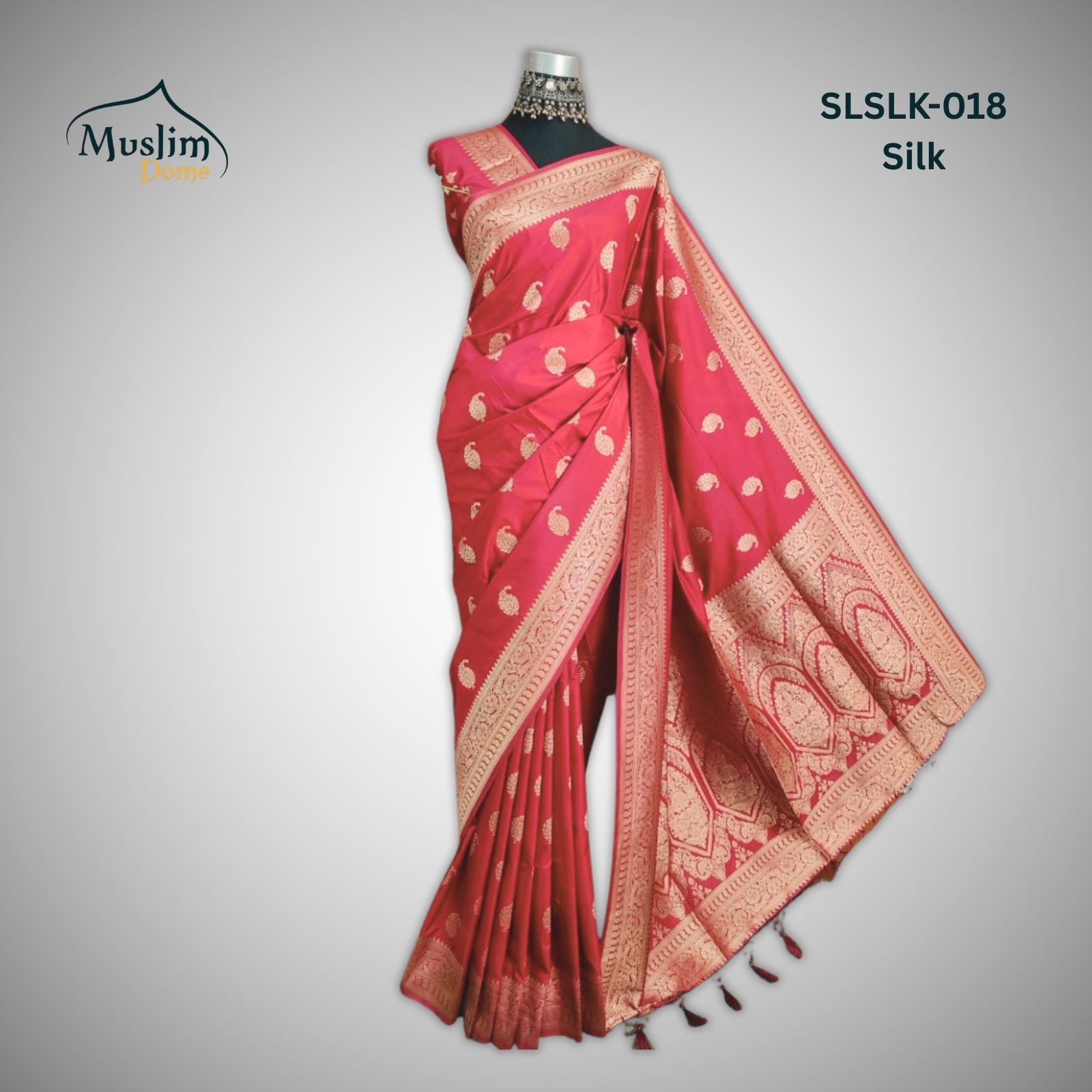 প্রিমিয়াম জামদানী শাড়ি – Premium Jamdani Saree (Half Silk, Single Tree Leaf Design, Blouse Piece Included) thumbnail 2