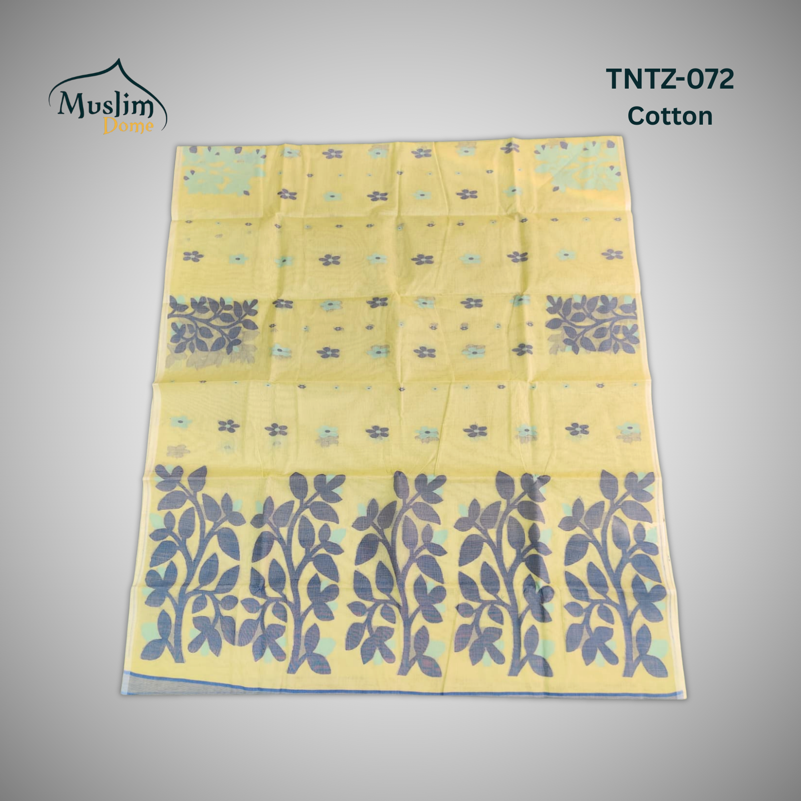 কটন তন্তুজ জামদানী শাড়ি – Cotton Tantuja Jamdani Saree (Large Floral Design, 13.5 Hands, Blouse Piece Included) thumbnail 7
