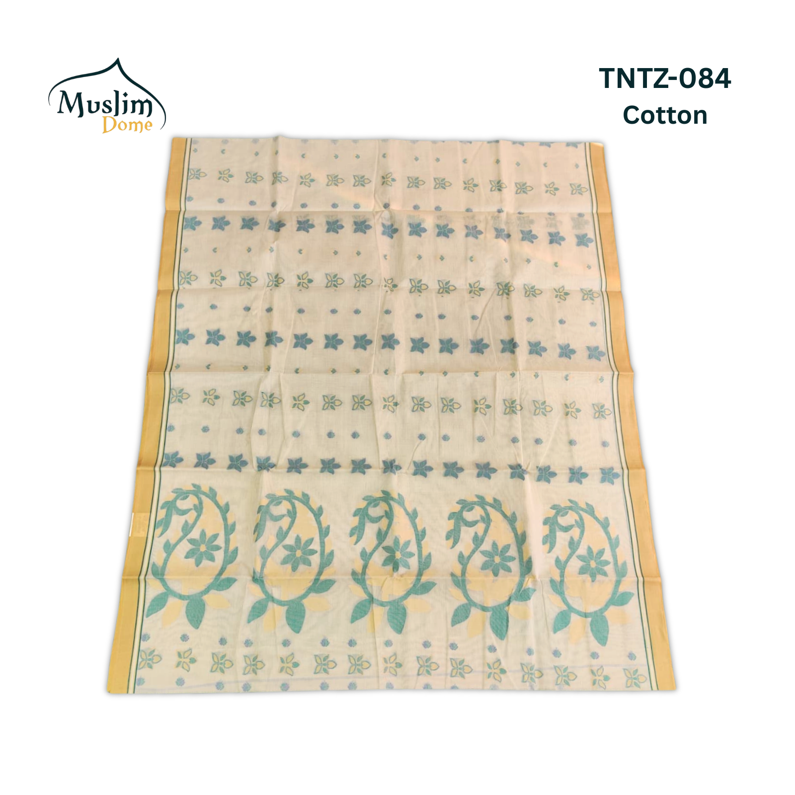 কটন তন্তুজ জামদানী শাড়ি – Cotton Tantuja Jamdani Saree (Small Floral Design, 13.5 Hands, Blouse Piece Included) thumbnail 3