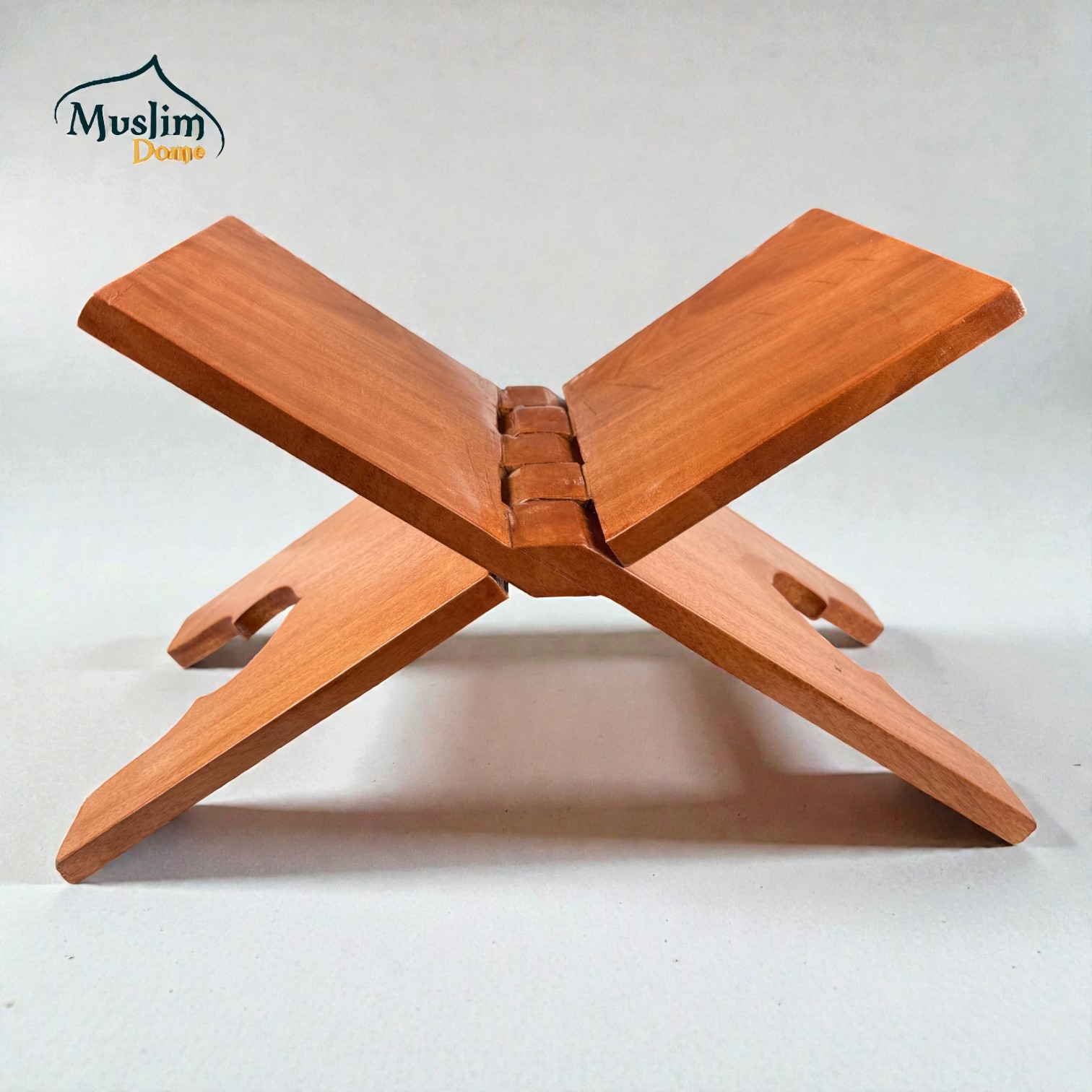 Wooden Rehal (কাঠের রেহাল) – Foldable Quran Reading Stand | Mahogany Wood – Medium & Large Size