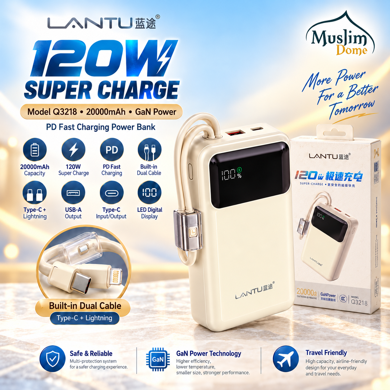 Lantu 20,000 mAh Power Bank