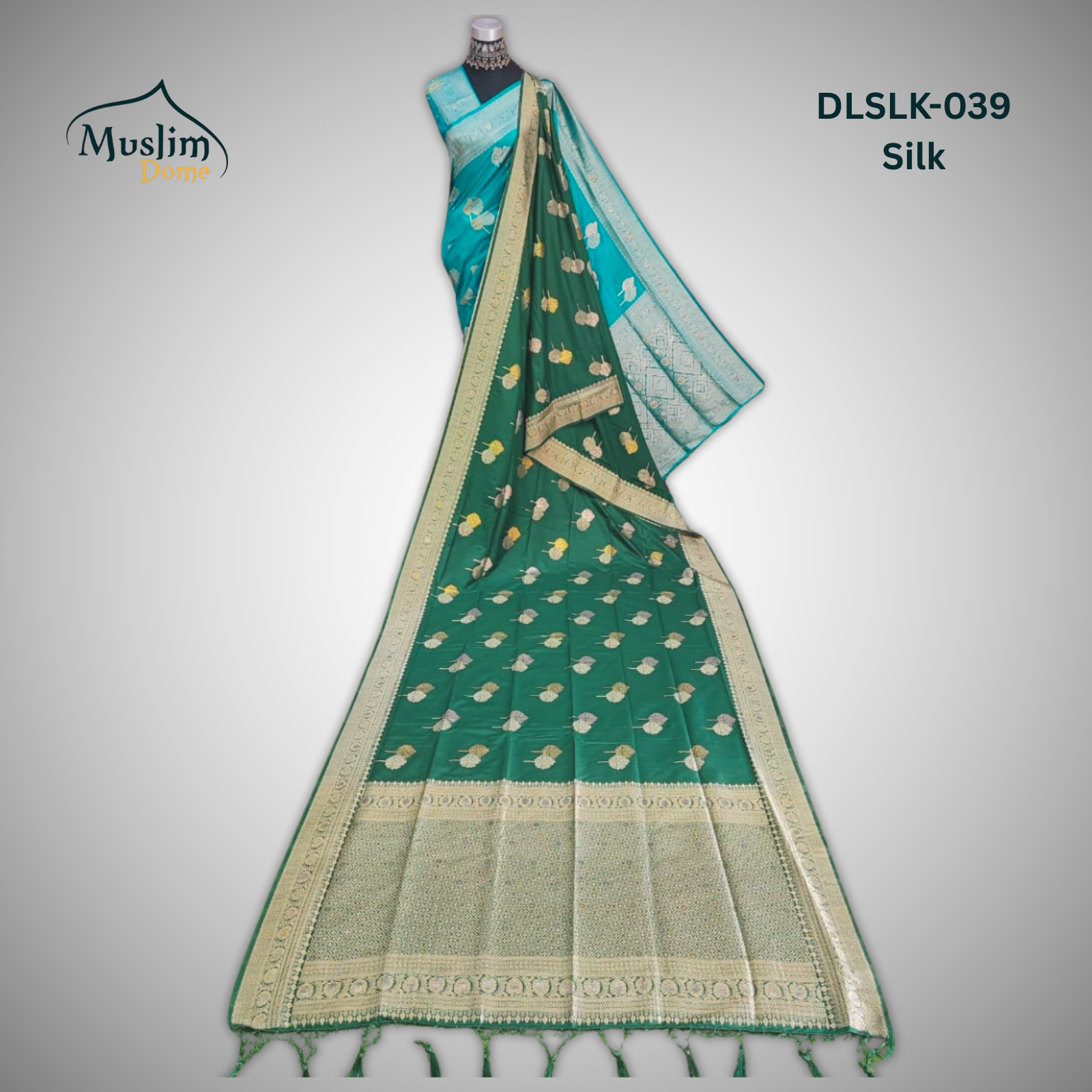 প্রিমিয়াম জামদানী শাড়ি – Premium Jamdani Saree (Half Silk, Double Tree Leaf Design, Blouse Piece Included) thumbnail 11