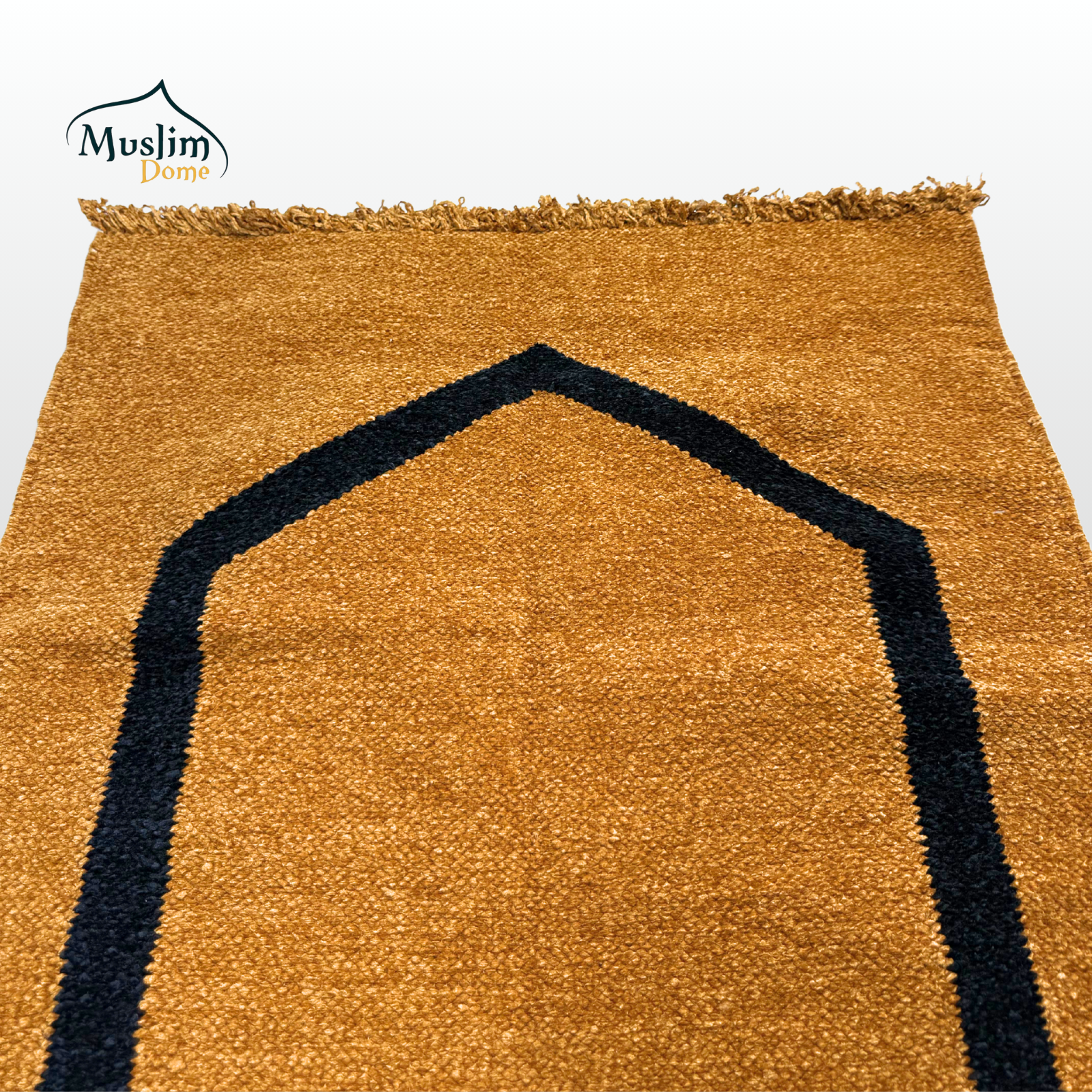 হ্যান্ডমেড জায়নামাজ (Single Person) | Soft Chanel Fabric | Orange Color | Size 24″×48″ | Both Side Usable thumbnail 2