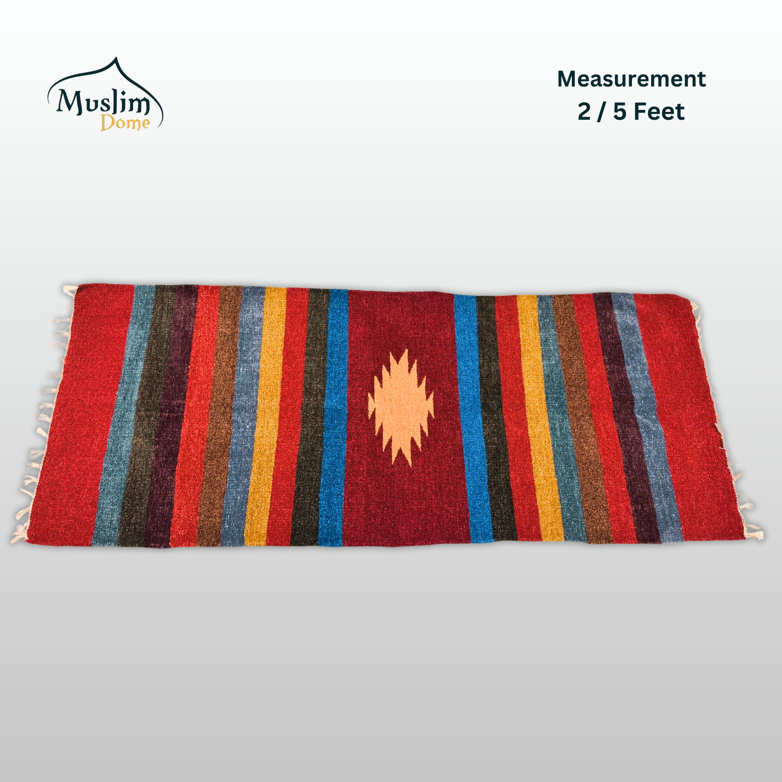 শতরঞ্জি (2×5 ফিট) | শেনেল (Chanel) ফেব্রিক | Chanel Shataranji Carpet – High Quality, Multi Color thumbnail 2