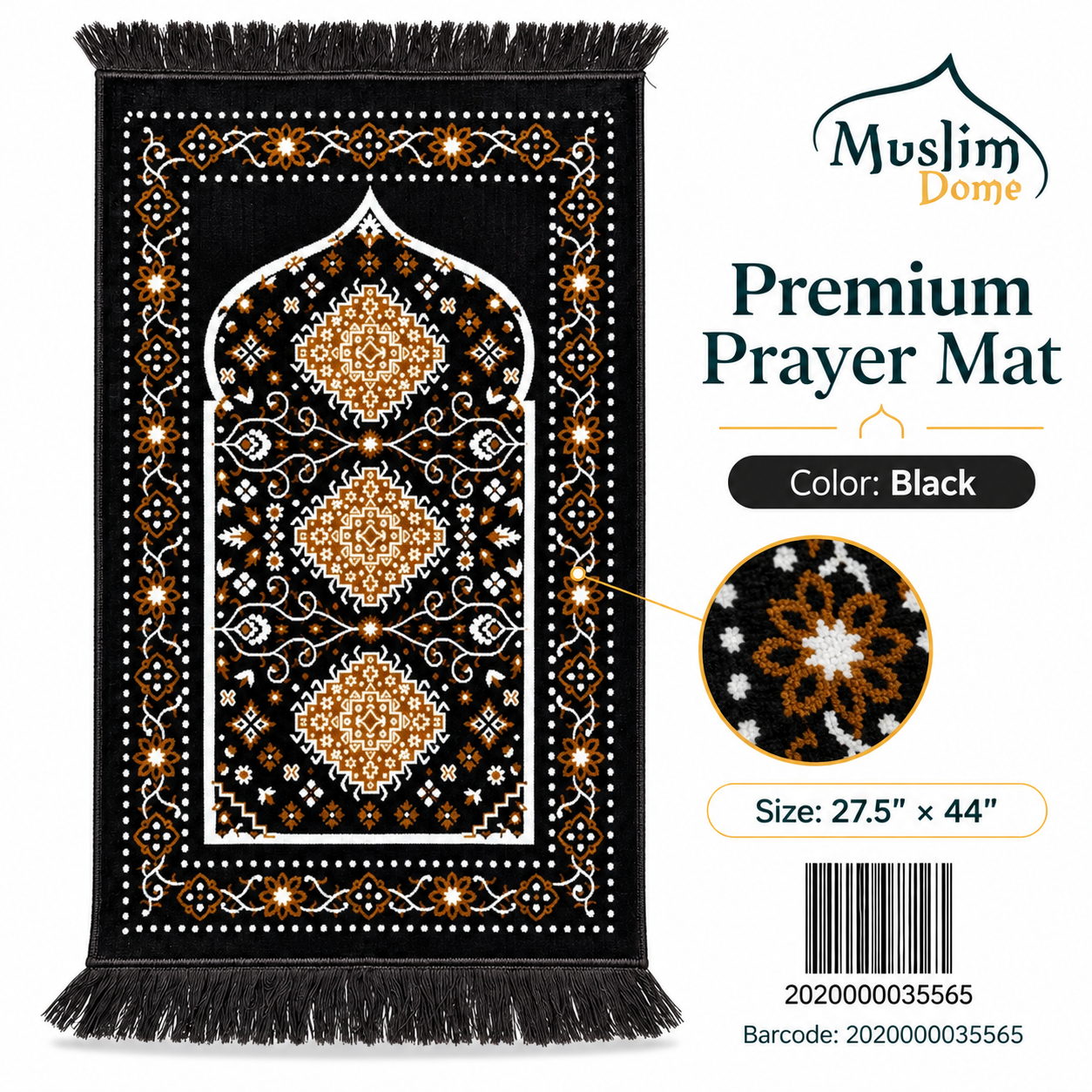 Safa Teks তুর্কি জায়নামাজ – Made in Türkiye | 27.5 × 44 Inch thumbnail 4